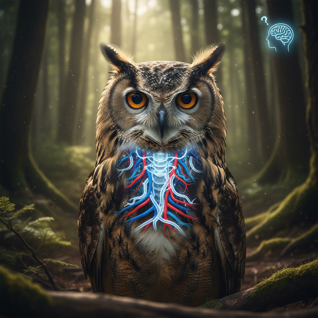 Owls turn their heads 270°. Here's how