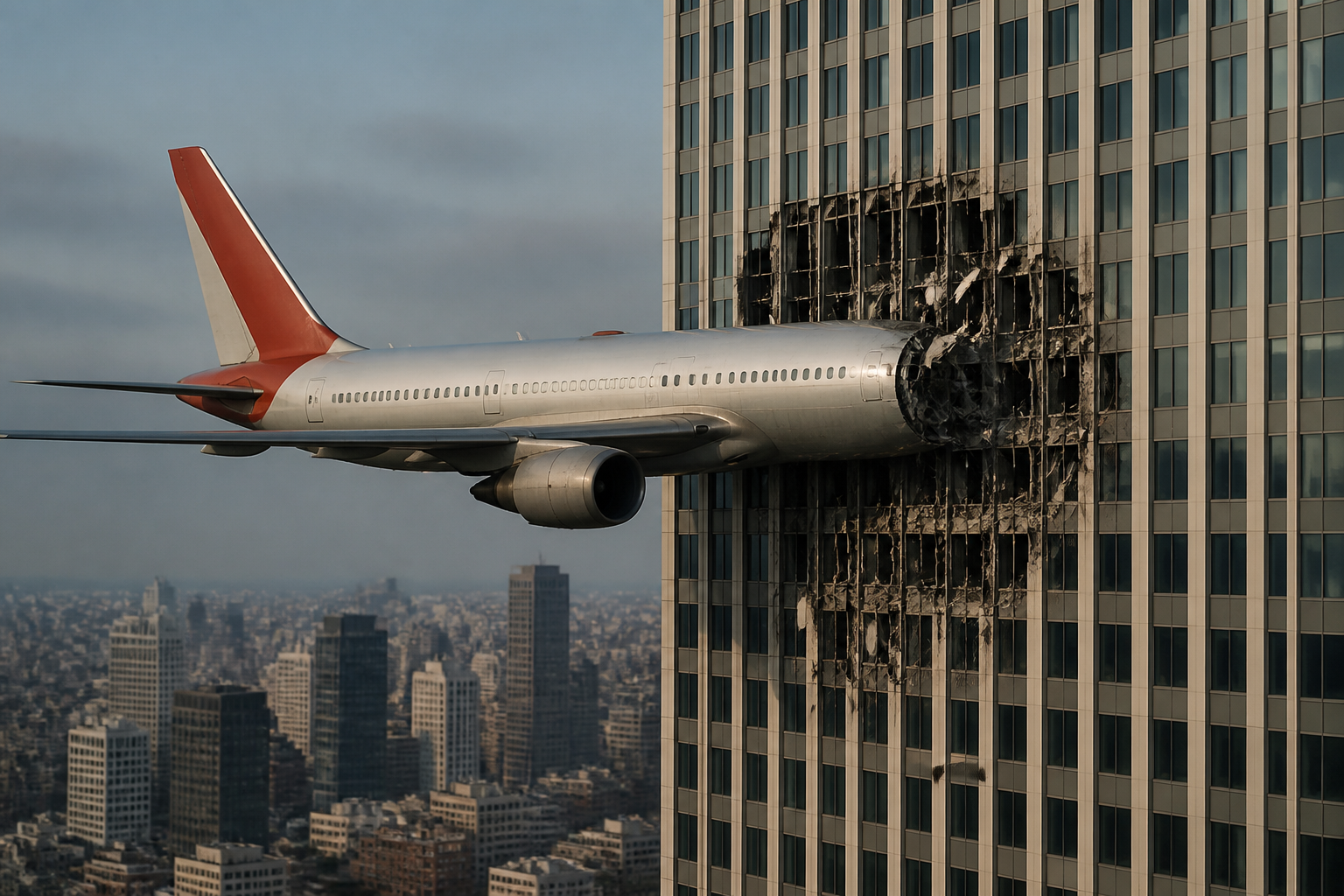 Skyscrapers are built to survive plane crashes