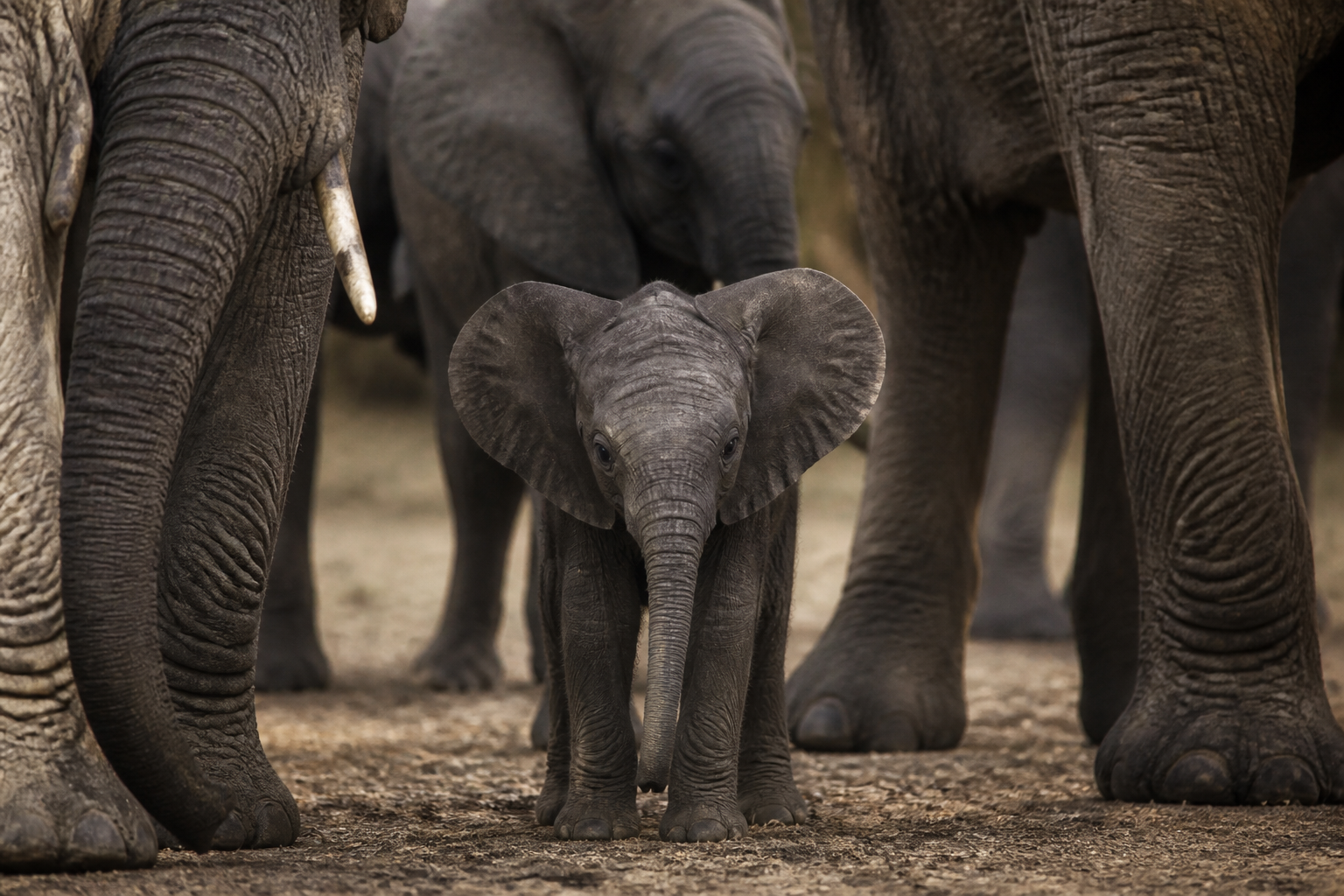Baby elephants still need mama for years