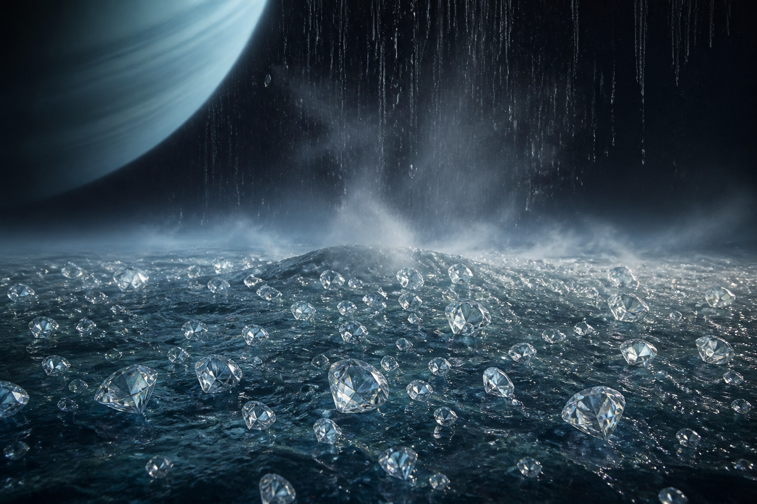 We can make diamonds rain on Neptune