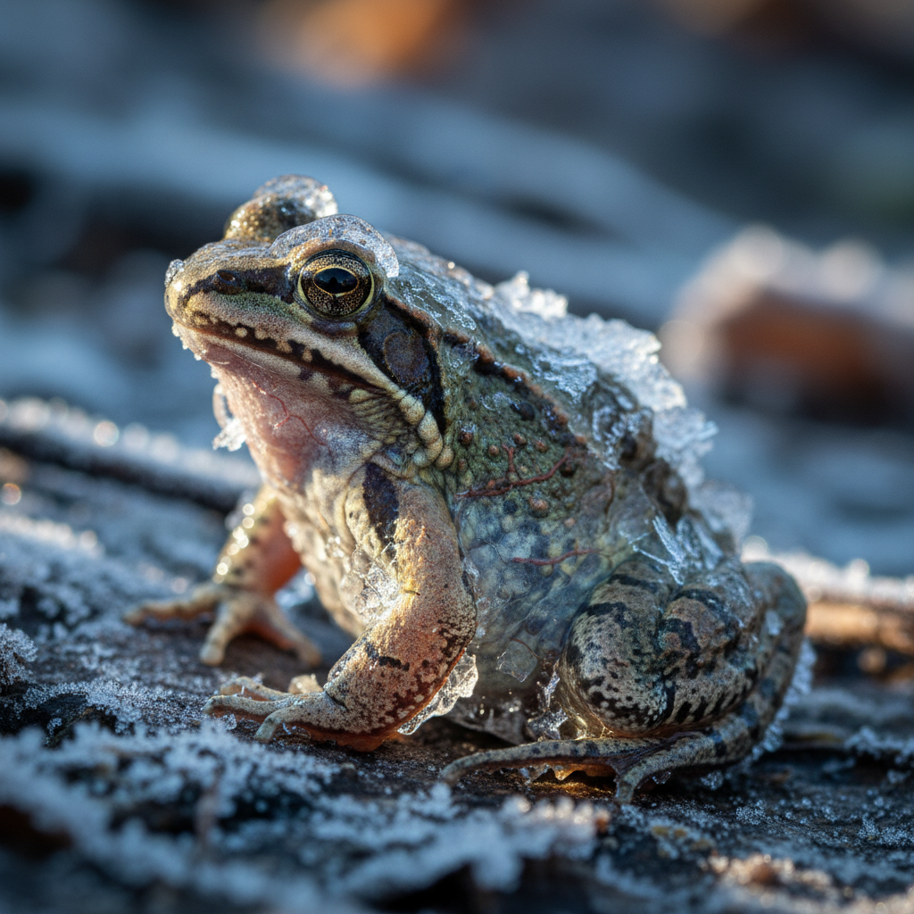 The frog that turns into a living ice cube