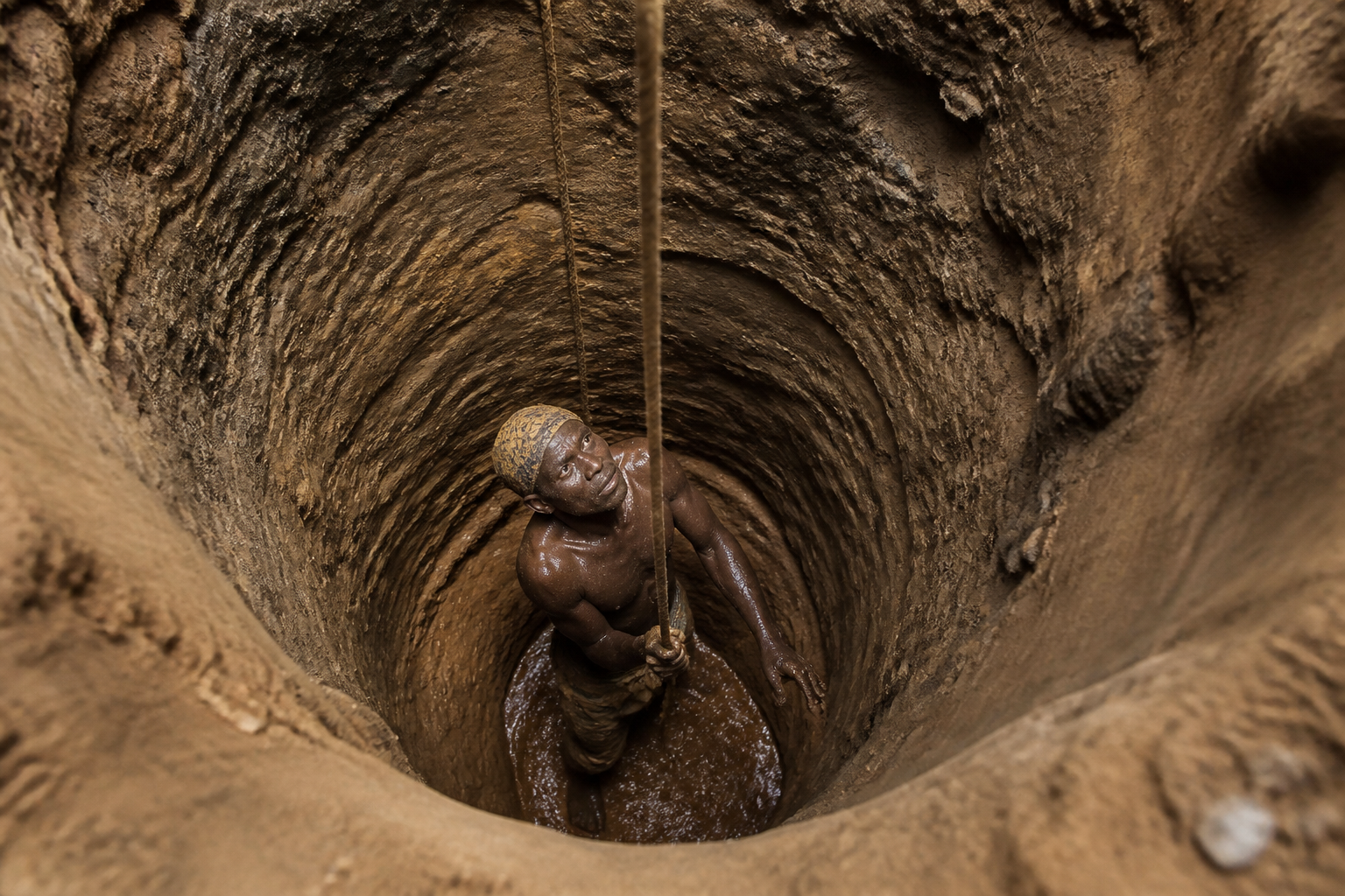 Digging wells by hand is a dangerous gig
