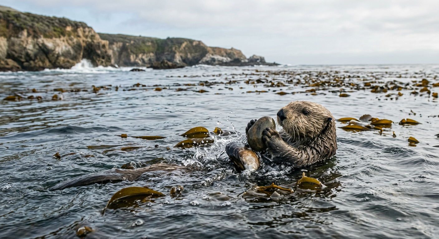 Sea otters don't just use tools, they keep favorite rocks