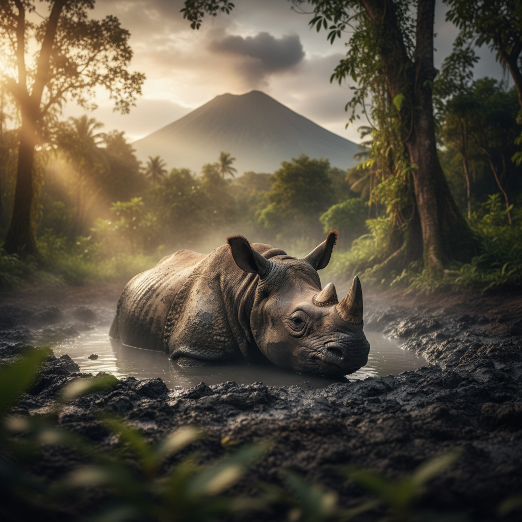 The Javan Rhino Hides In A Volcanic Sanctuary