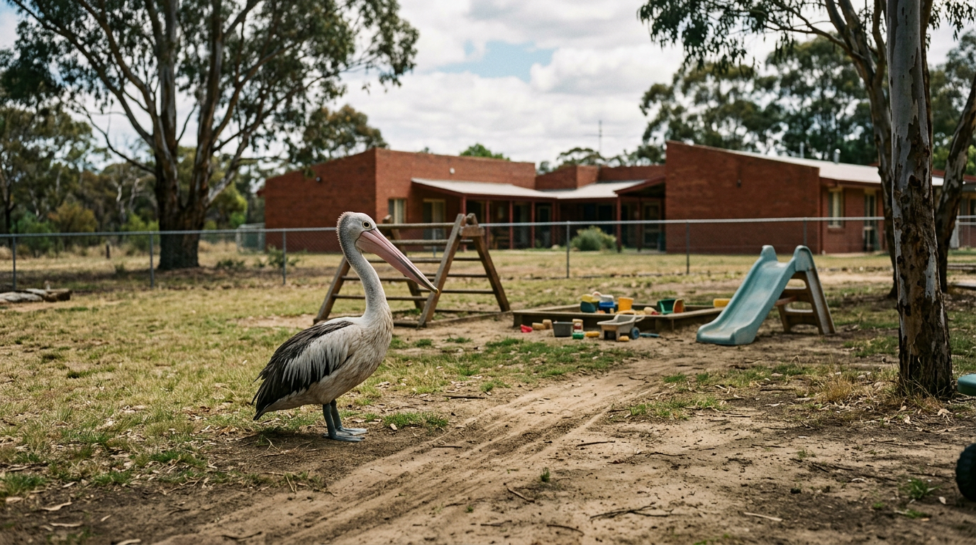 When a pelican decided to attend school