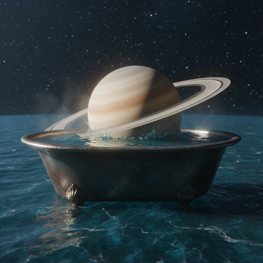 Saturn would float in your bathtub (if you had a big enough one)