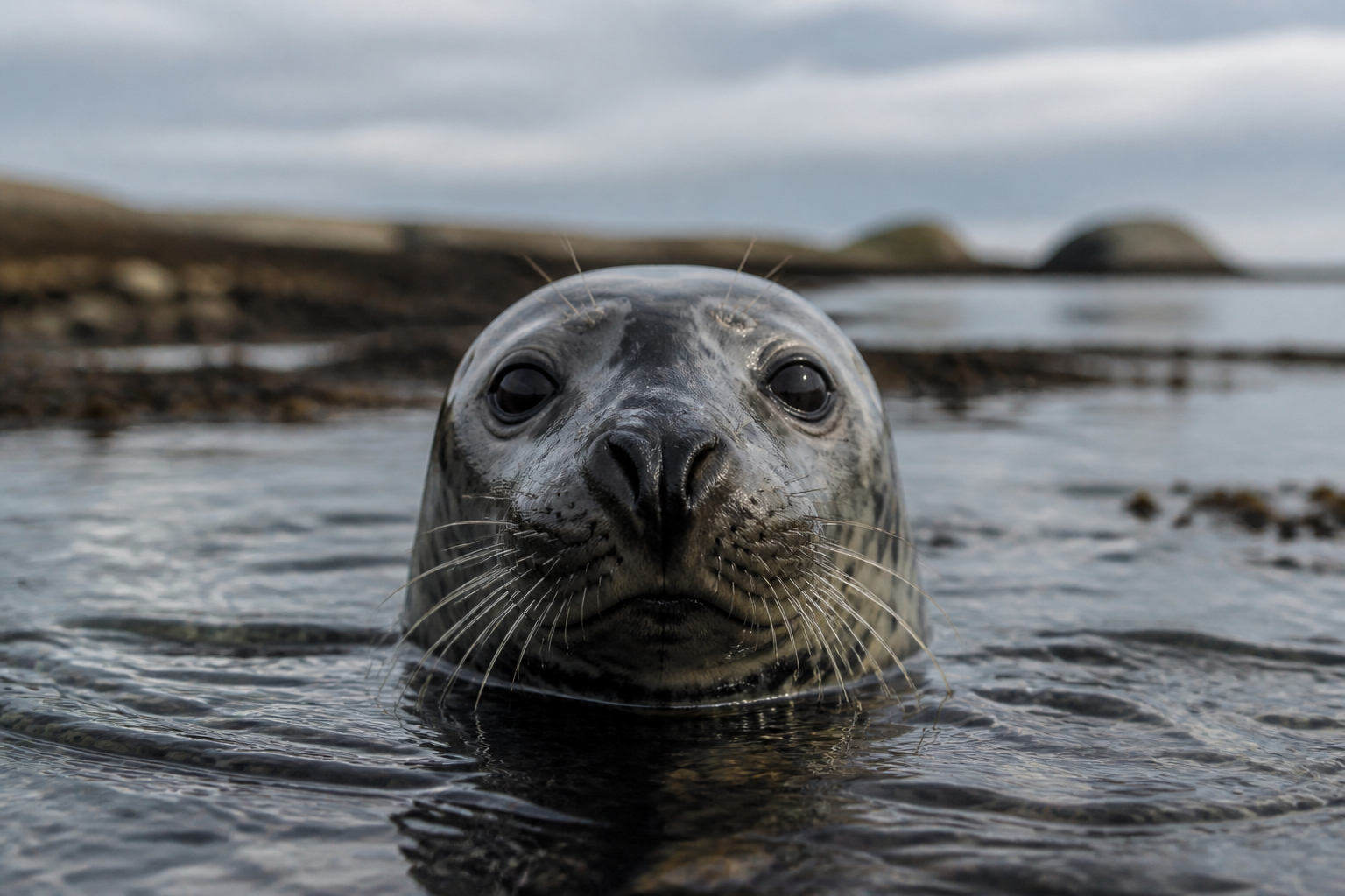This seal came to inspect the humans.