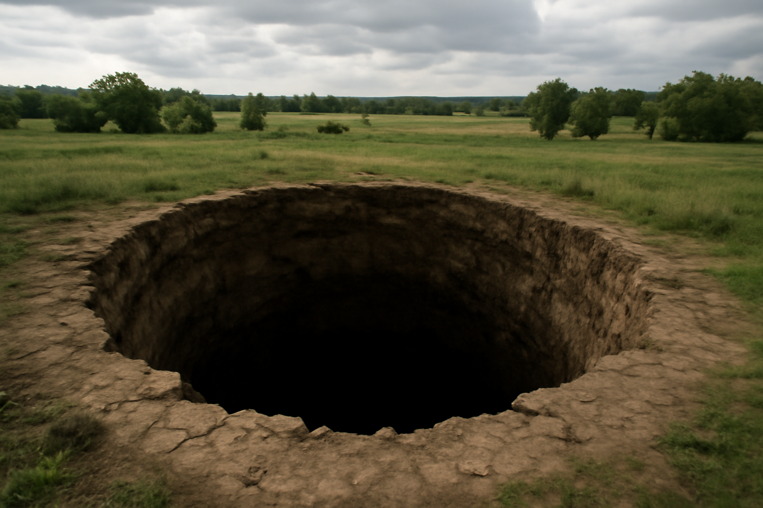 When the earth swallows whole houses