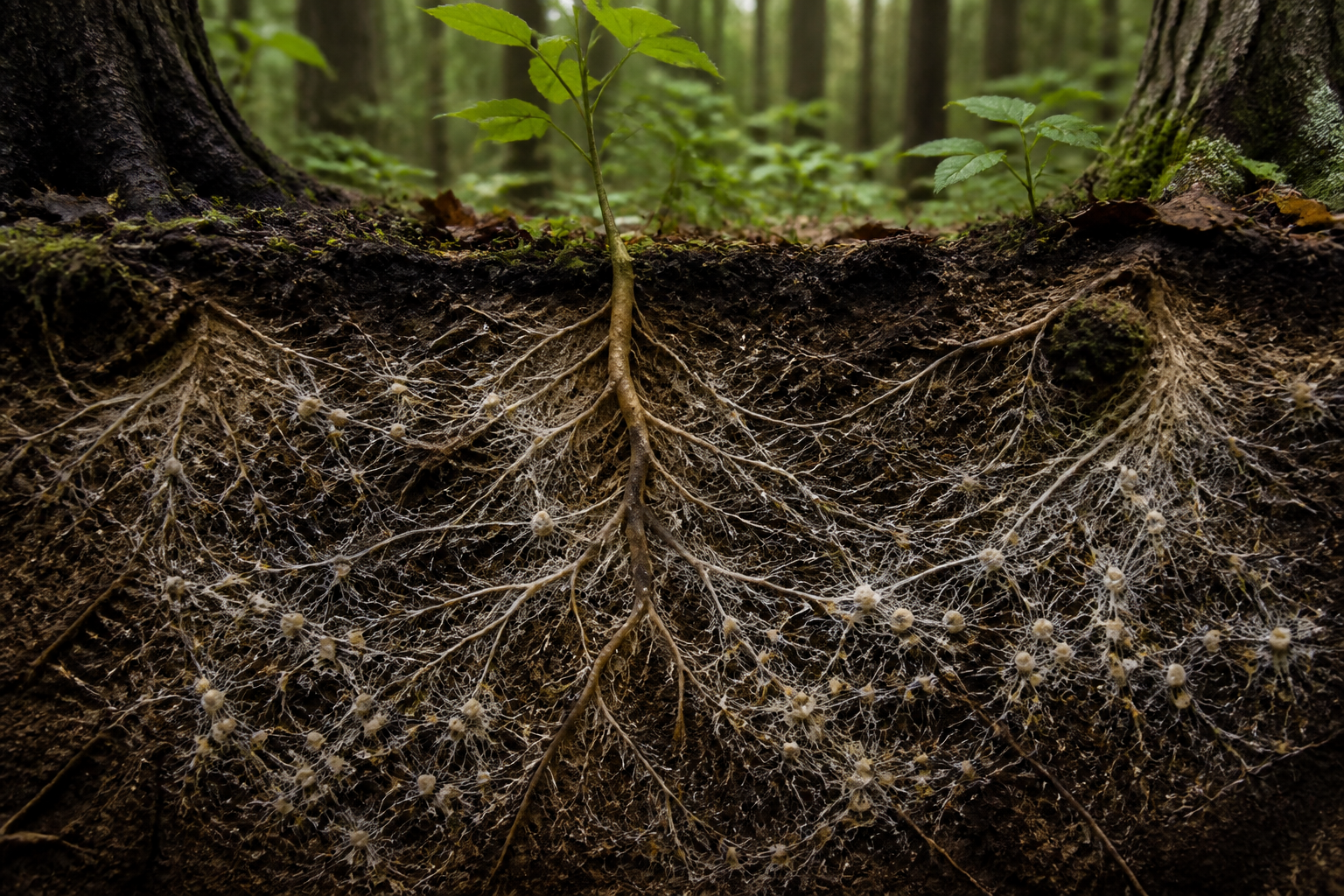 Plants send distress signals through fungal networks